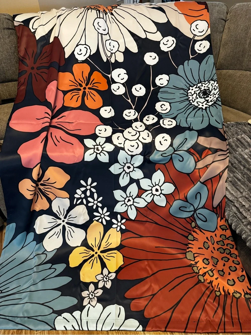 Floral Grommet Curtain Panels - Multi-Color